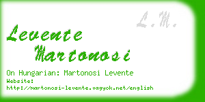 levente martonosi business card